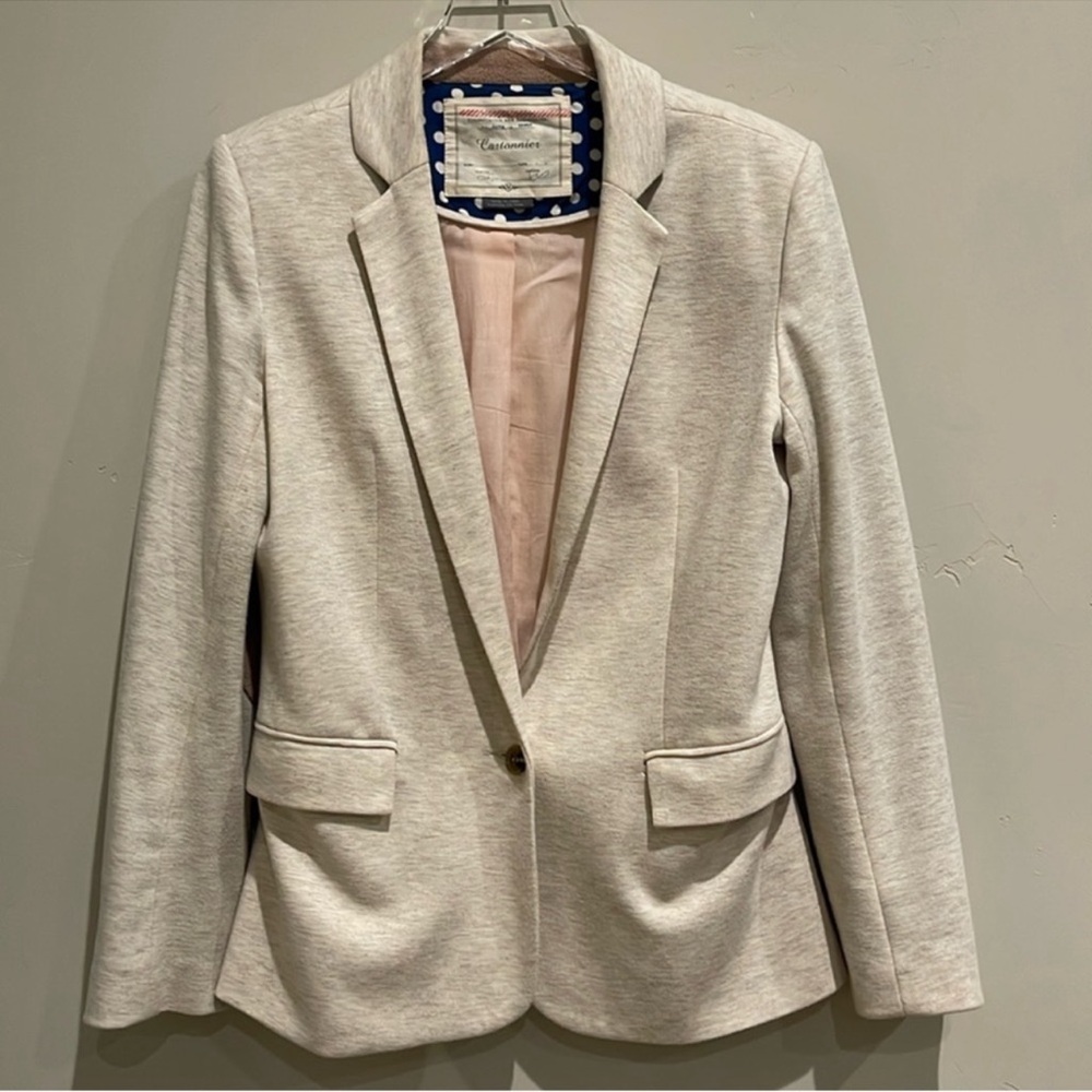 Anthropologie Cartonnier Tan Cream Blazer s M
